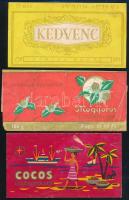 3 db csokipapír (Magyar Édesipar Mogyorós Tejcsokoládé, Cocos, Kedvenc Táblás Nugát)