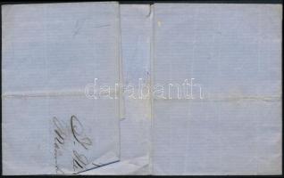 1862 Levél 5 bélyeggel Amszterdamba (hajtott) / Cover with 5 stamps to Amsterdam (folded)