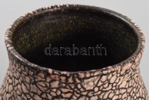 Gorka Géza (1894-1971): Díszváza, mázas kerámia (Nógrádverőce), jelzett, hibátlan 16 cm