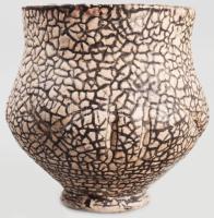 Gorka Géza (1894-1971): Díszváza, mázas kerámia (Nógrádverőce), jelzett, hibátlan 16 cm