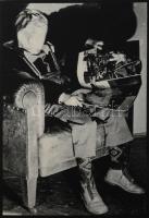 Csáji Attila (1939-): Információ+információ/információ, 1970 körül. Szitanyomat, papír, jelzett, szá...