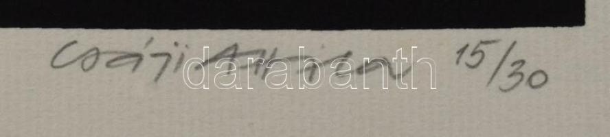 Csáji Attila (1939-): Információ+információ/információ, 1970 körül. Szitanyomat, papír, jelzett, szá...