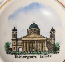 Zsolnay Esztergom porcelán kulacs, jelzett, hibátlan, m: 12 cm