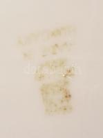 Zsolnay Esztergom porcelán kulacs, jelzett, hibátlan, m: 12 cm