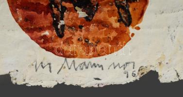 Olvashatatlan jelzéssel: Alakok. Vegyes technika, merített papír, lap széle kissé sérült, 32x41 cm