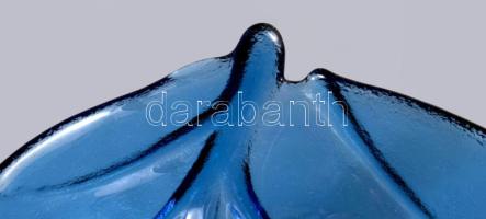 3 db kék üveg kínáló tál, 22-32 cm