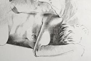 Párkányi Raab Péter (1967-): Csiga. Cinkográfia, papír, jelzett, számozott: 100/17, lap tetején apró...