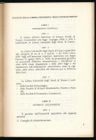Statuo. Della Libera Universitá Deigli Studi di Trento. Makay Ádám névbejegyzésével, dátumozva (Roma...