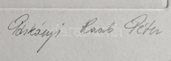 Párkányi Raab Péter (1967-): Csiga. Cinkográfia, papír, jelzett, számozott: 100/16, lap tetején apró...