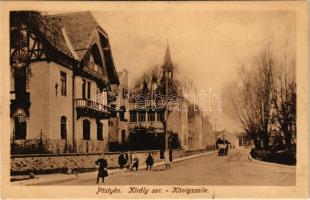 1917 Pöstyén, Piestany; Király sor, villák. Adler Mór kiadása / Königszeile / street, villas (r)