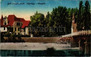 1917 Pöstyén, Piestany; Vágvölgy, híd / Waagtal / Povazie / Váh Valley, bridge (EB)