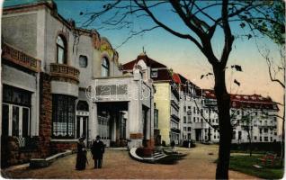 1918 Pöstyén, Piestany; Irma fürdő és Thermia Palace. Vasúti levelezőlapárusítás 65. sz. 1915. / spa, bath and hotel (EM)