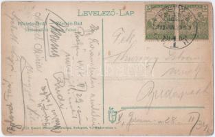 1918 Pöstyén, Piestany; Irma fürdő és Thermia Palace. Vasúti levelezőlapárusítás 65. sz. 1915. / spa...