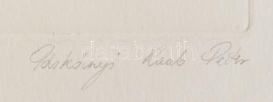 Párkányi Raab Péter (1967-): Leány gyöngysorral. Cinkográfia, papír, jelzett, számozott: 100/21, 30x...