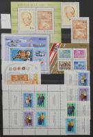 Magyar tétel az 1965-1984 közötti időszakból, benne blokkok, blokkokból kitépett bélyegek, kisívek 8...