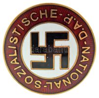 Német Harmadik Birodalom ~1935-1940. "Német Nemzetiszocialista Párt tagsági jelvény" zománcozott fém jelvény másolata! T:AU