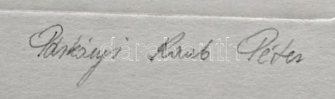 Párkányi Raab Péter (1967-): Csiga. Cinkográfia, papír, jelzett, számozott: 100/14, 30x29 cm