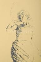 Párkányi Raab Péter (1967-): A gyöngy születése. Cinkográfia, papír, jelzett, számozott: 100/32, 52x...