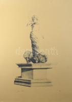 Párkányi Raab Péter (1967-): A gyöngy születése. Cinkográfia, papír, jelzett, 52x31,5 cm.