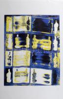 Haász Ágnes (1951-): Ermínia-lux I., 1992. Elektrográfia, papír. Jelzett. Művészpéldány E.A. IV/V számozással. Hátoldalán a művész autográf feliratával és bélyegzőjével. Hátoldalán paszpartuzás nyomaival. 29,5x25,5 cm