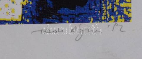 Haász Ágnes (1951-): Ermínia-lux I., 1992. Elektrográfia, papír. Jelzett. Művészpéldány E.A. IV/V sz...