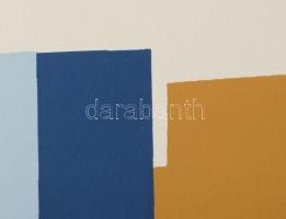 Mark (Márkus), Anna (1928-): Konstruktivista kompozíció. Szitanyomat, papír, jelzett, művészpéldány ...