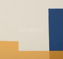 Mark (Márkus), Anna (1928-): Konstruktivista kompozíció. Szitanyomat, papír, jelzett, művészpéldány ...