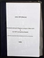 John Off (Dánia): Postautalványok Magyarországon 1868-1876 &amp; Az 1871-es levelezőlapok, 1996-os MAFITT kiállítási anyag 58, illetve 26 fekete-fehér fénymásolt oldalon