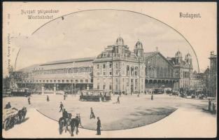 1902 Képeslap céglyukasztásos Turul 10f bélyeggel Franciaországba / Postcard with perfin stamp to Fr...