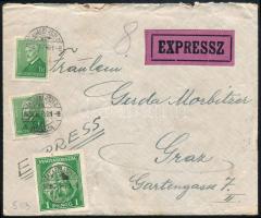 1935 Expressz levél 1,12P bérmentesítéssel Grazba / Express cover