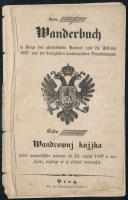 1827 Prága, vándorkönyv, német és cseh nyelven, hiányos