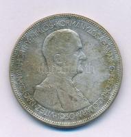 1930. 5P Ag "Horthy jobbra" enyhén hajas T:F, patina Adamo P8