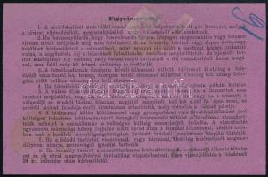 1882 Rendkívül ritka, lila színű 5kr-os nyugta "M.K. TÁVIRDA ÁLLOMÁS /SZOMBATHELY" ellipsz...