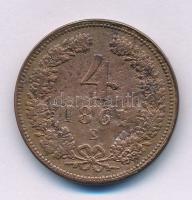1861E 4kr Cu Gyulafehérvár T:VF, karc Adamo M7