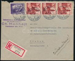 Generalgouvernement 1942 Ajánlott levél Krakkóba / Registered cover to Krakow