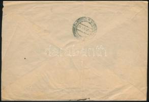 1907 Ajánlott levél 7 db bélyeggel / Registered cover with 7 stamps