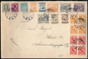 1930 Expressz helyi levél 19 db bélyeggel / Express local cover with 19 stamps
