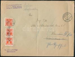 1946 Bécs helyi levél portózva, továbbküldve / Local cover with postage due, redirected