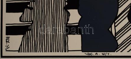 Horváth László Xavér (1944-2016): Női alakok (cím nélkül). Nyomat, karton, jelzett. Apr4ó felületi k...