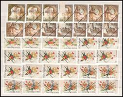 1989-1993 MINTA összeállítás, kb. 103 db bélyeg nagyalakú berakólap mindét oldalán