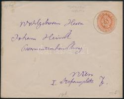 1894 5kr díjjegyes boríték / PS-cover "MORAVÁN / NYITRA M."