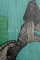 Hornyánszky Gyula (1924-1995): Formák. Akvarell, papír, jelezve a hátoldalán, 43x61 cm