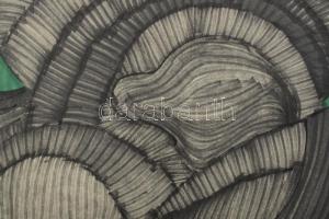 Hornyánszky Gyula (1924-1995): Formák. Akvarell, papír, jelezve a hátoldalán, 43x61 cm