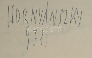 Hornyánszky Gyula (1924-1995): Formák. Akvarell, papír, jelezve a hátoldalán, 43x61 cm