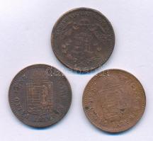 1872KB 1kr Cu "Angyalos címer" + 1883KB 1kr Cu "Középcímer" + 1885KB 1kr Cu &quo...