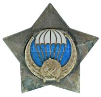 DN "Ejtőernyős" részben zománcozott fém jelvény a Rákosi-korszakból (34mm) T:XF