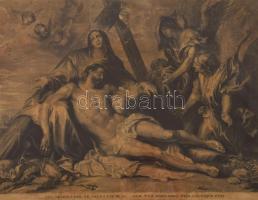 cca XVIII. sz. vége-XIX. sz. eleje, Krisztus levétele a keresztről, rézmetszet, papír, paszpartuban,...