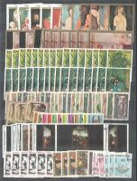 Festmény motívum tétel kb. 170 db bélyeggel + 3 db ívvel, kereskedői hagyatékból, dossziéban