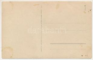 1931 Menyháza, Monyásza, Moneasa; indulás reggel a vasbányába, iparvasút, gőzmozdony, vonat / depart...