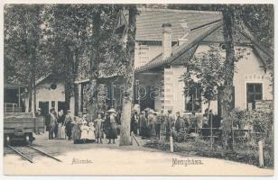 Menyháza, Monyásza, Moneasa; vasútállomás, vonat / railway station, train